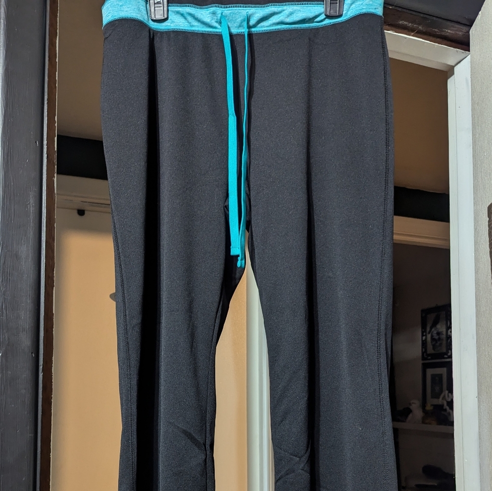 Be Inspired Black and Teal Activewear Pants